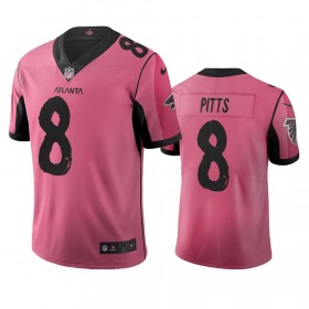 Camiseta Hombre NFL Atlanta Falcons Kyle Pitts 8 Rosa City Edition Vapor Limited